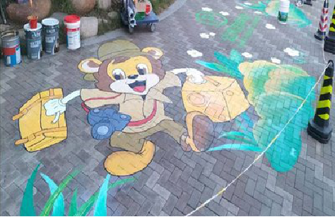 谷城夏季画地面彩绘会遇到的问题