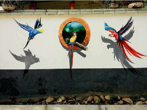 谷城视觉错位-3D墙绘设计