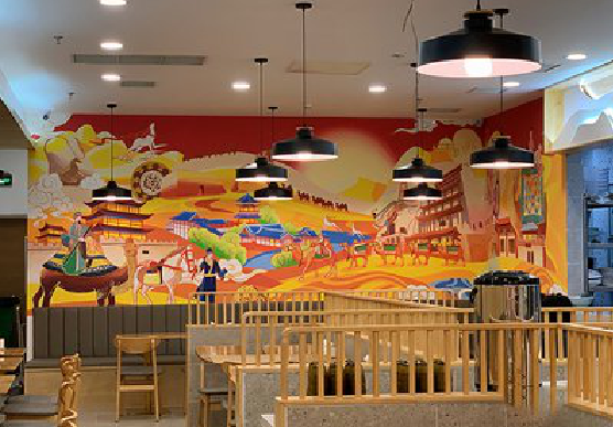 谷城商业空间彩绘介绍。