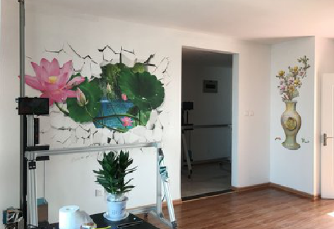 谷城墙体彩绘相比墙纸的优势。