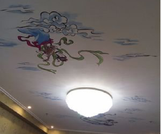 谷城如何快速绘制天花板上的手绘墙？